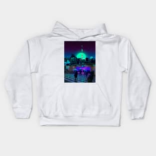 Rainy Tokyo runner Kids Hoodie